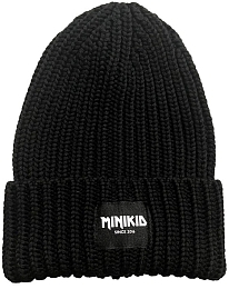 Шапка вязаная черного цвета от бренда MINIKID
