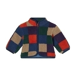 Кофта меховая с цветными квадратами от бренда Stella McCartney kids
