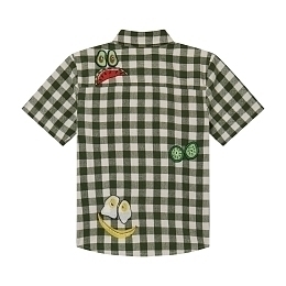 Рубашка в клетку Veggie Embroidery от бренда Stella McCartney kids
