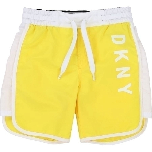 Шорты плавательные желтые от бренда DKNY