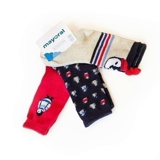 Комплект: 3 пары носков с рисунками от бренда Mayoral