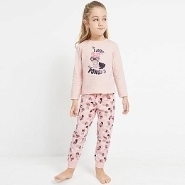 Пижама розового цвета с рисунком девочки от бренда Mayoral