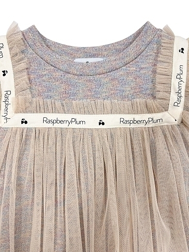 Платье серое с фатиновой отделкой от бренда Raspberry Plum