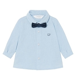 Рубашка голубая с галстуком-бабочкой от бренда Mayoral