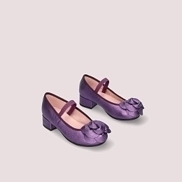 Туфли фиолетовые с цветком от бренда PRETTY BALLERINAS