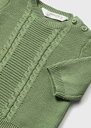 Джемпер, ползунки и шапочка зеленого цвета от бренда Mayoral