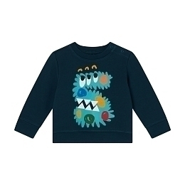 Свитшот синий с монстриком от бренда Stella McCartney kids