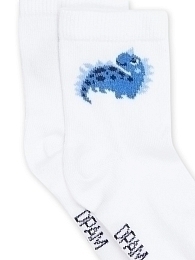Носки белые с динозавриком от бренда DPAM