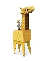 Игрушка из картона  Safari - Жираф. от бренда Kroom