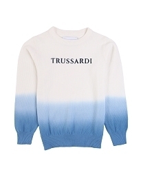 Джемпер бело-голубой от бренда Trussardi