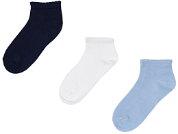 Носки 3 пары: белого, голубого и темно-синего цвета от бренда Mayoral