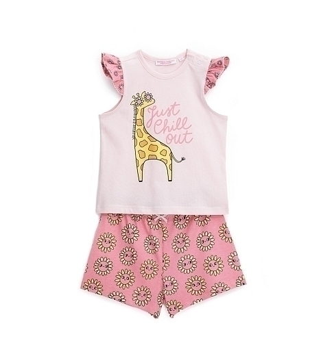 Пижама розовая с жирафом от бренда Original Marines