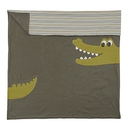 Одеяло с крокодилом зеленого цвета от бренда Aletta