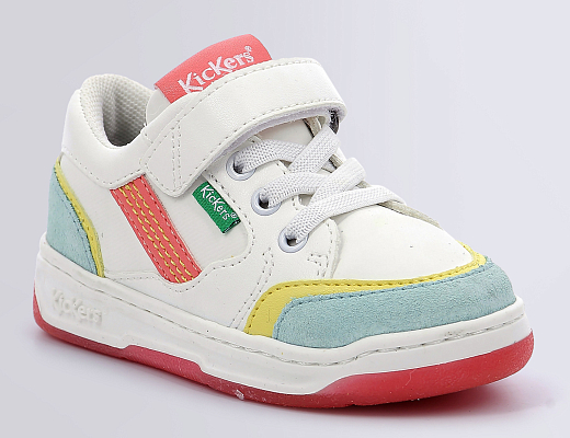 Кеды KOUIC WHITE LIGHT BLUE PINK от бренда KicKers