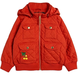 Стеганая куртка красного цвета от бренда Mini Rodini