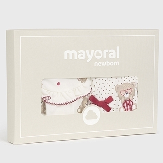 Ромперы с мишками бежевые 2 шт от бренда Mayoral