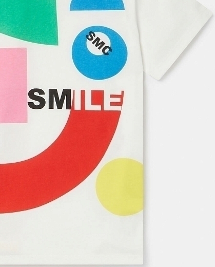 Футболка Abstract Print от бренда Stella McCartney kids Белый Разноцветный