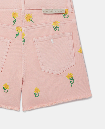 Шорты Sunflower Print Denim от бренда Stella McCartney kids