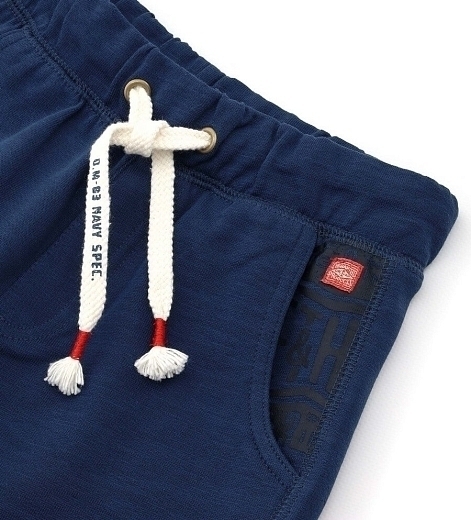 Шорты темно-синие с контрастными шнурками от бренда Original Marines