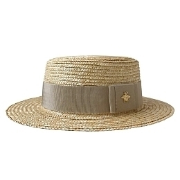Шляпа-конотье с бежевой лентой от бренда Skazkalovers