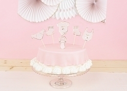 Декор для торта Baby Girl 6 шт от бренда Tim & Puce Factory