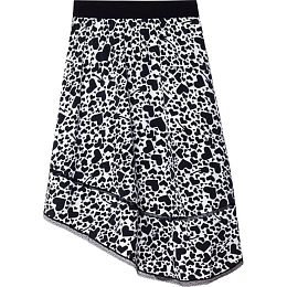 Юбка черно-белая с асимметричным кроем от бренда Zadig & Voltaire