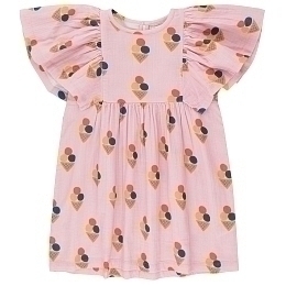 Платье розовое с принтом мороженного от бренда Tinycottons