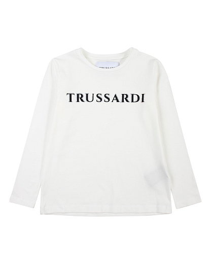 Лонгслив молочного цвета со стразами от бренда Trussardi