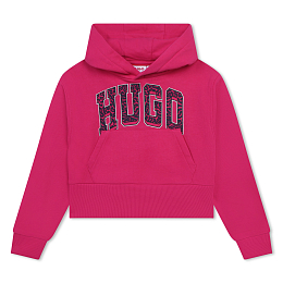 Укороченное худи Logo Pink от бренда HUGO