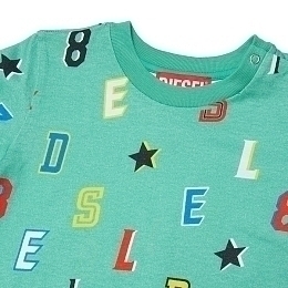 Футболка TVOLLYB с буквами от бренда DIESEL Зеленый
