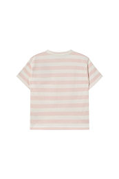 Футболка STRIPES PINK от бренда Tinycottons Розовый Белый