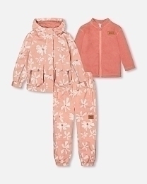 Куртка,штаны и флисовая кофта оранжевого цвета от бренда Deux par deux