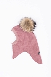 Шапка-шлем Double fur розовый от бренда Peppihat