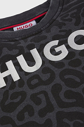 Свитшот Animal Print с молнией на спине от бренда HUGO