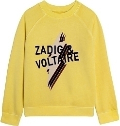 Свитшот с принтом молнии от бренда Zadig & Voltaire