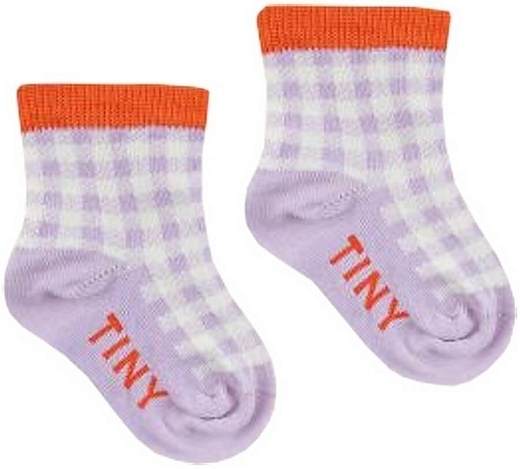 Носки CHECK QUARTER PURPLE от бренда Tinycottons