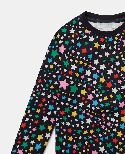 Лонгслив Star Pattern от бренда Stella McCartney kids