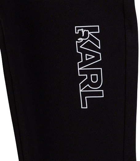 Джоггеры черного цвета с надписью KARL от бренда Karl Lagerfeld Kids