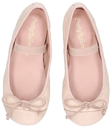 Балетки с лакированной деталью Beige от бренда PRETTY BALLERINAS