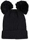 Шапка черного цвета с помпонами от бренда Mini Rodini