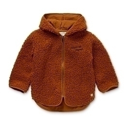 Куртка плюшевая коричневого цвета от бренда Sproet & Sprout