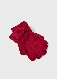 Перчатки красного цвета с бантами от бренда Mayoral