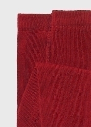 Колготки красного цвета с однотонным узором от бренда Abel and Lula