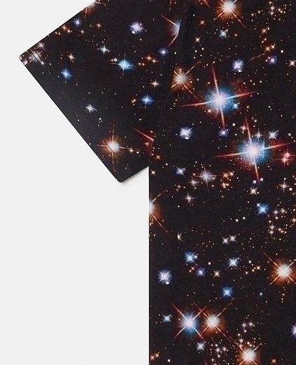 Футболка Cosmic Star Print от бренда Stella McCartney kids Черный