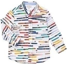 Рубашка с принтом лыж от бренда Paul Smith