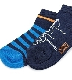 Носки короткие сине-голубые, 2 пары от бренда Original Marines