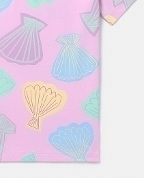 Футболка Seashell Print от бренда Stella McCartney kids Розовый