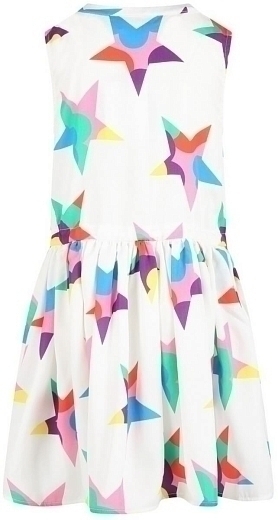 Платье белого цвета с принтом звезд от бренда Stella McCartney kids