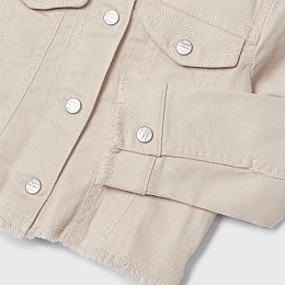 Куртка джинсовая бежевая с кнопками от бренда Mayoral