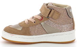 Кеды HIGH SNEAKERS BEIGE GLITTER от бренда KicKers